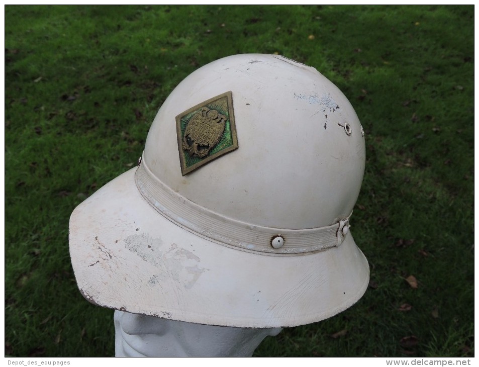 ESPAÑA ESPAGNE - RARE ANCIEN CASQUE POLICE CIRCULATION époque FRANCO