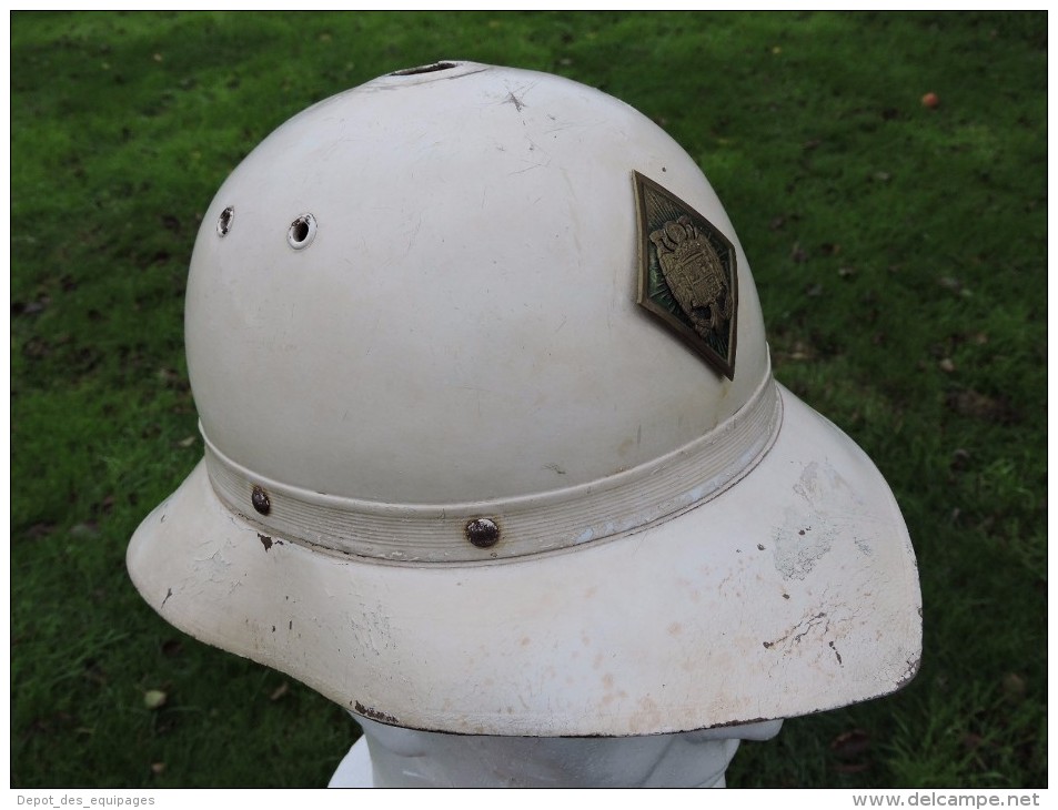 ESPAÑA ESPAGNE - RARE ANCIEN CASQUE POLICE CIRCULATION époque FRANCO