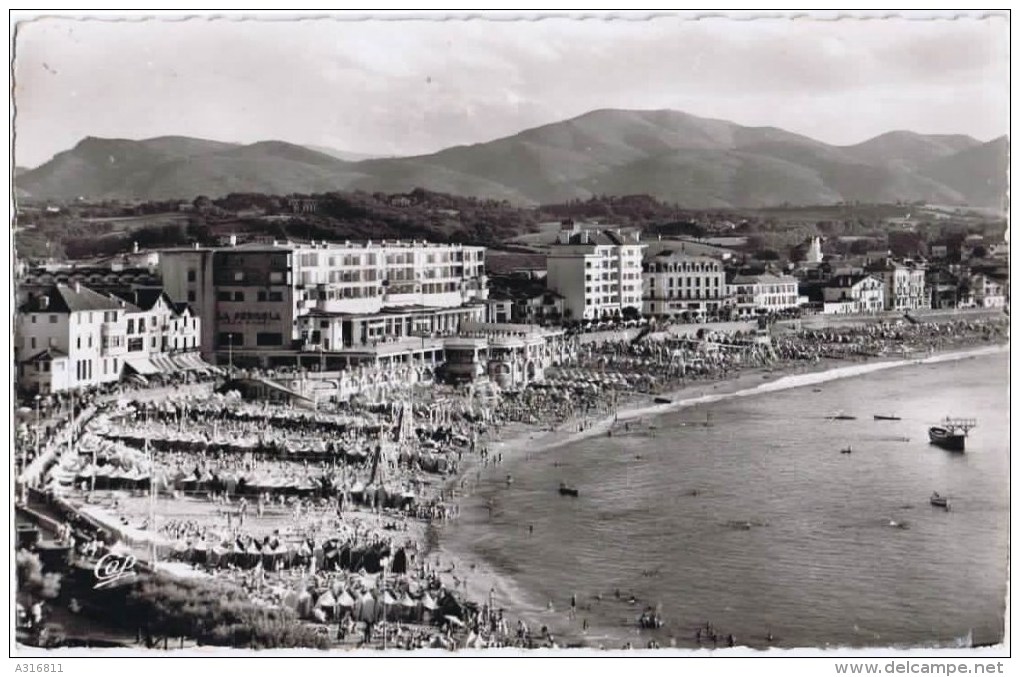 Cpsm  Saint Jean De Luz  Vue Generale De La Plage - Autres & Non Classés