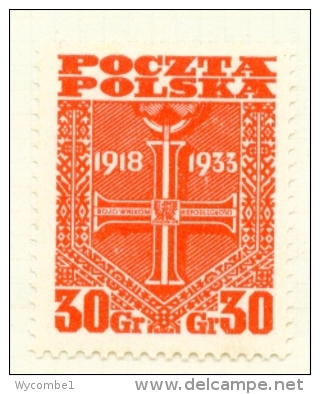 POLAND  -  1933  Cross Of Independence  Mounted/Hinged Mint - Unused Stamps