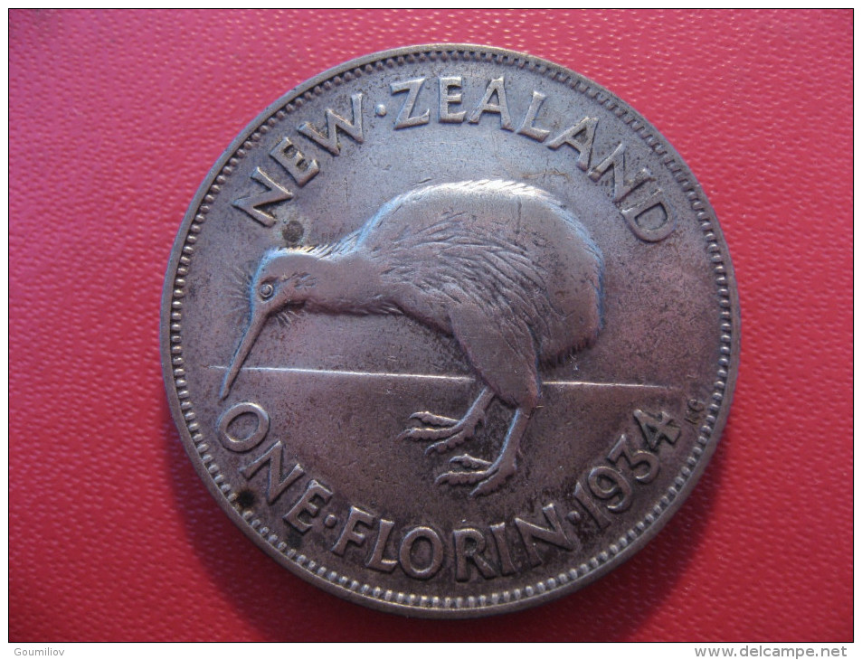 Nouvelle-Zélande - One Florin 1934 George V 5375 - New Zealand