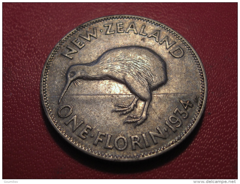 Nouvelle-Zélande - One Florin 1934 George V 5379 - New Zealand