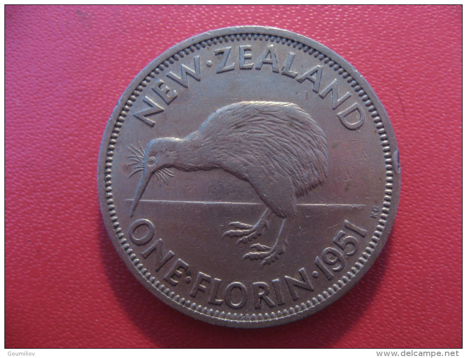 Nouvelle-Zélande - One Florin 1951 George VI 5367 - New Zealand