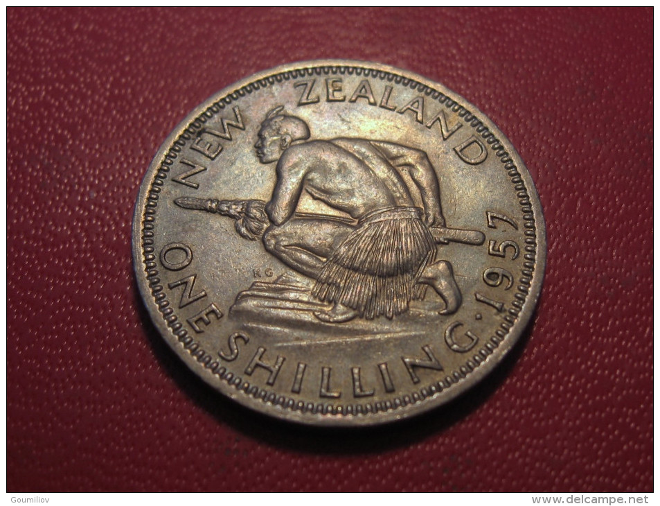 Nouvelle-Zélande - One Shilling 1957 Elizabeth II 5347 - Nueva Zelanda