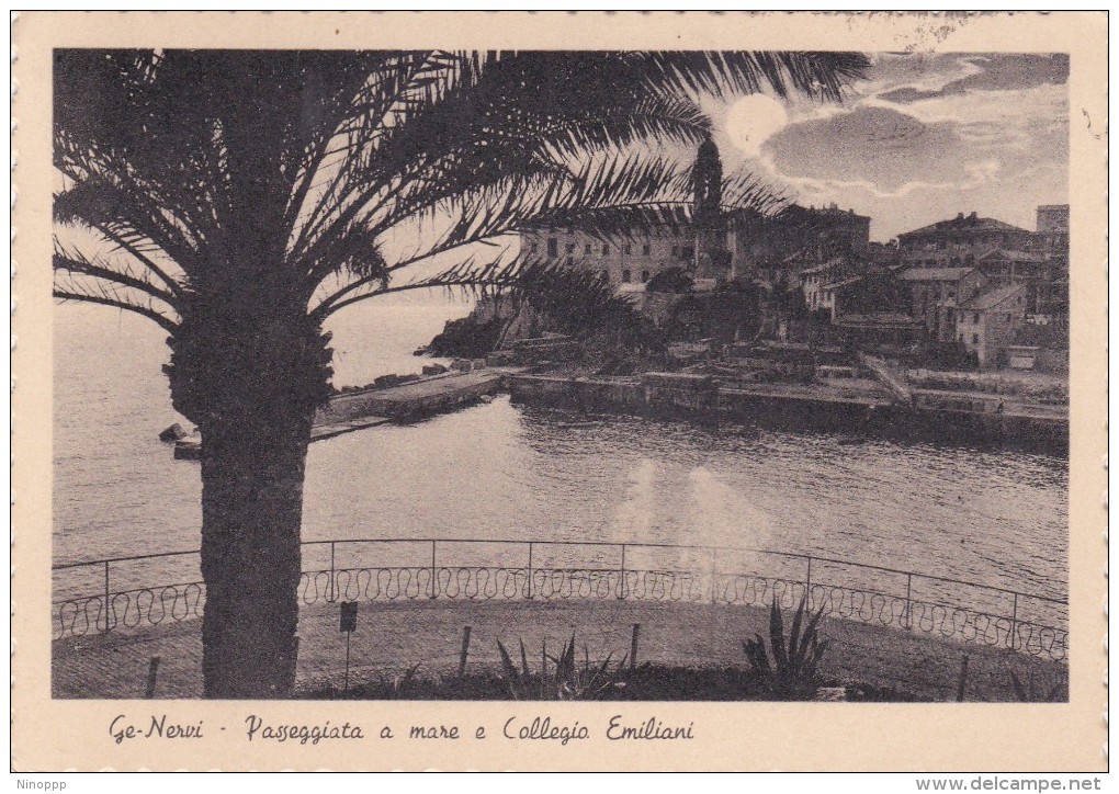 Italy 1950 Used Postcard Nervi Passeggiata A Mare, Postmark  Gioia Di Vivere Profumo Orchidea Bianca - Stamped Stationery