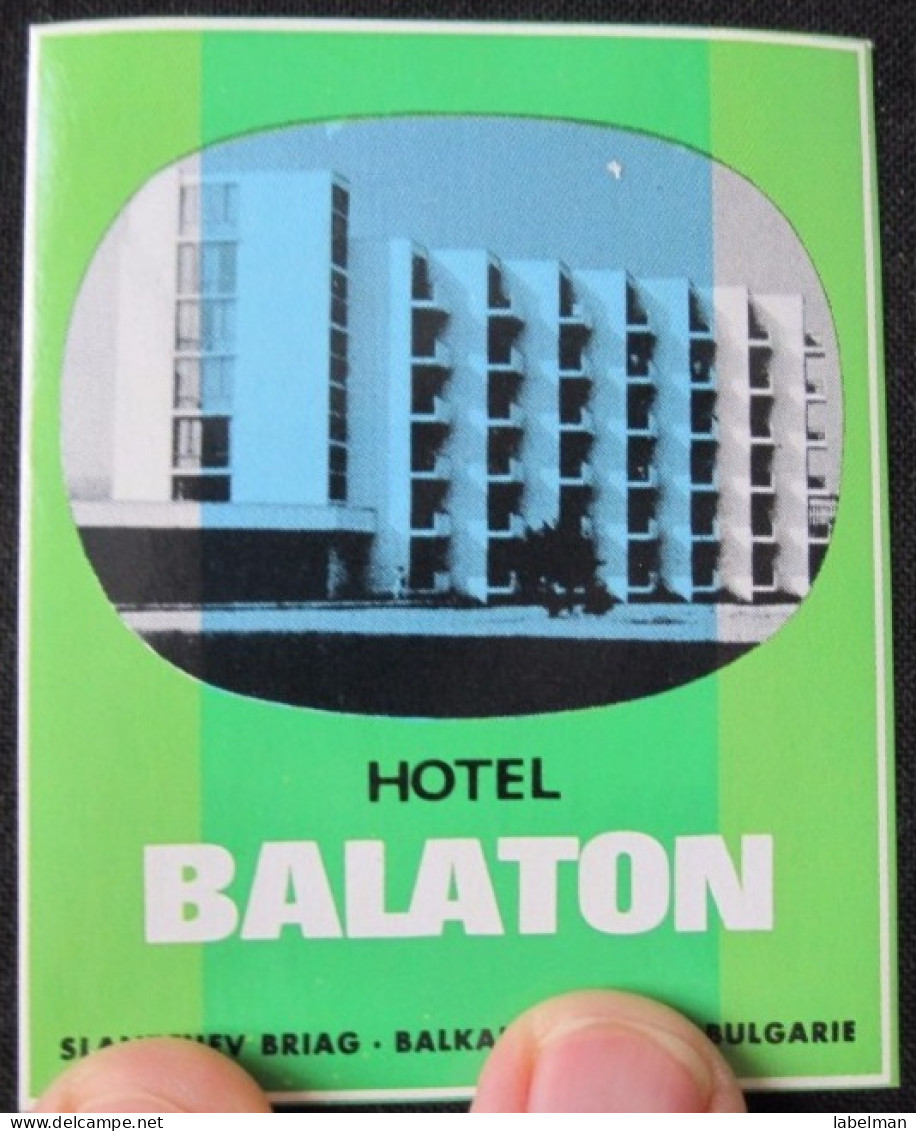 HOTEL CAMPING PENSJONAT BALKAN BALATON SLANTCHEV BRIAG BULGARIEN BULGARIA BULGARIE LUGGAGE LABEL ETIQUETTE DECAL STICKER - Etiketten Van Hotels