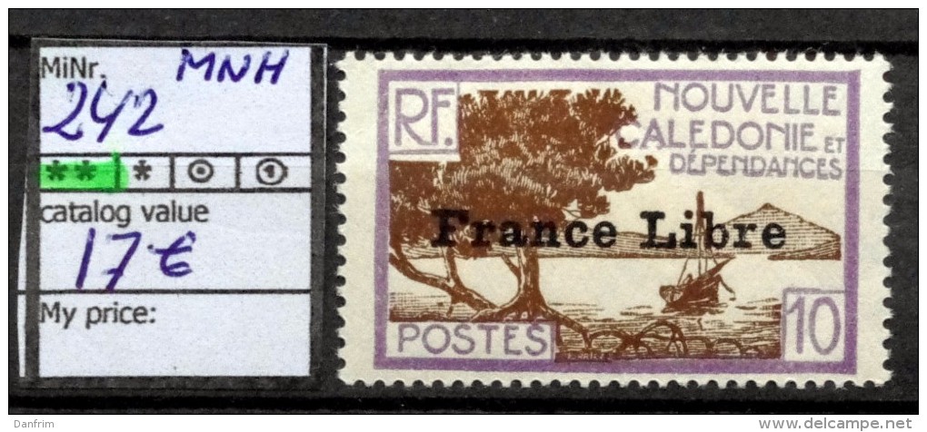 New Caledonia 1941 Minr.242  MNH (**)  ( Lot C 73 ) - Nuevos