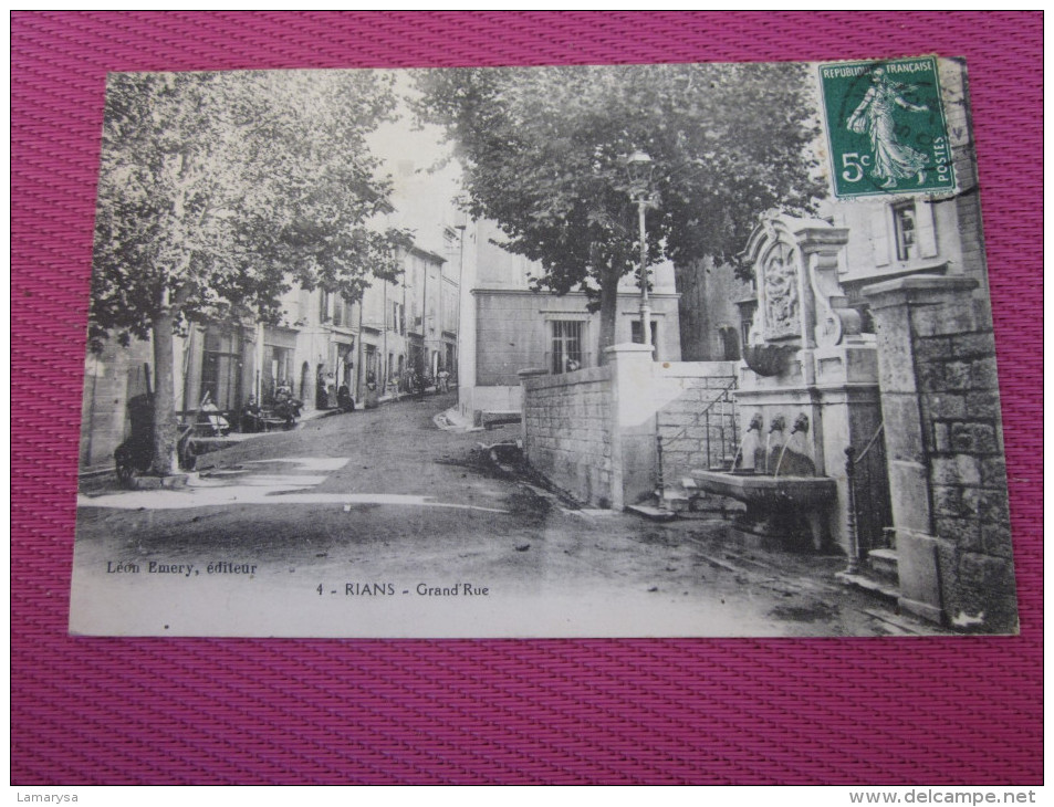 CPA 1910  RIANS GRAND RUE    => Carte Postale > Europe > France > [83] Var > Rians - Rians