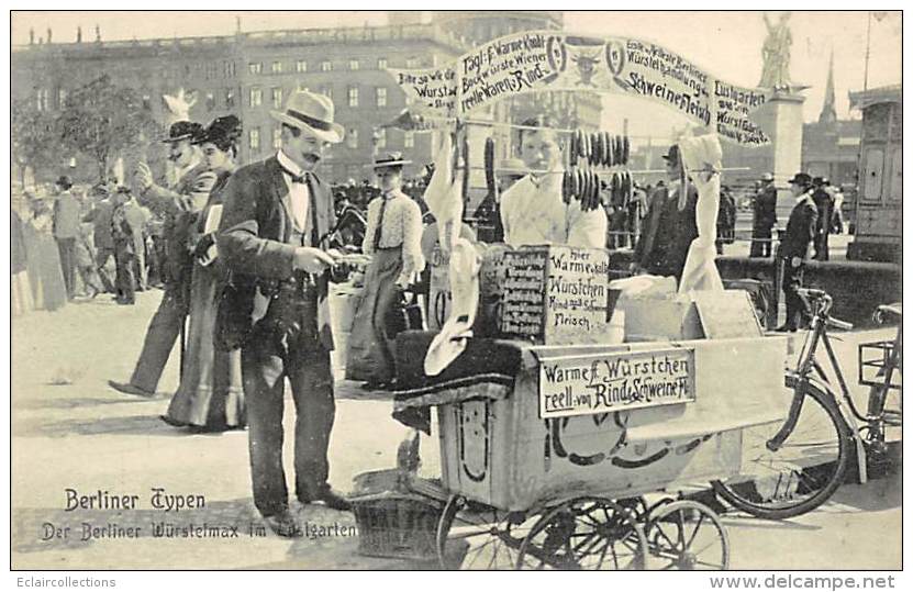 Allemagne   Berlin    Types Ou Petites Métiers:   Un Marchand Ambulant - Autres & Non Classés