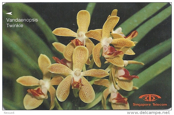 Singapore - Vandaenopsis Twinkle, Orchids, 16SIGB, 1992, 730.000ex, Used - Singapour