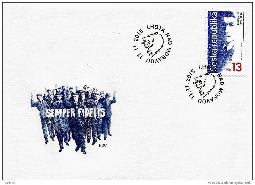 Czech Republic - 2015 - Personalities - Jan Opletal, Anti-Nazi Resistance Activist - FDC (first Day Cover) - FDC