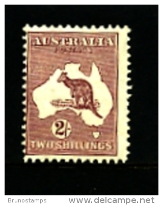 AUSTRALIA - 1929  KANGAROO   2/  SMALL MULTIPLE  WATERMARK  MINT NH  SG110 - Neufs