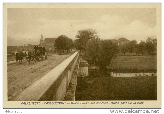 57 FAULQUEMONT / Gross Brücke Auf Der Nied / CARTE RARE - Faulquemont