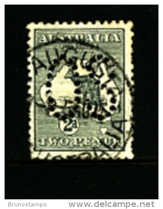 AUSTRALIA - 1913  KANGAROO  2 D.  1st  WATERMARK  PERFORATED LARGE OS  FINE USED  SGO3 - Dienstmarken