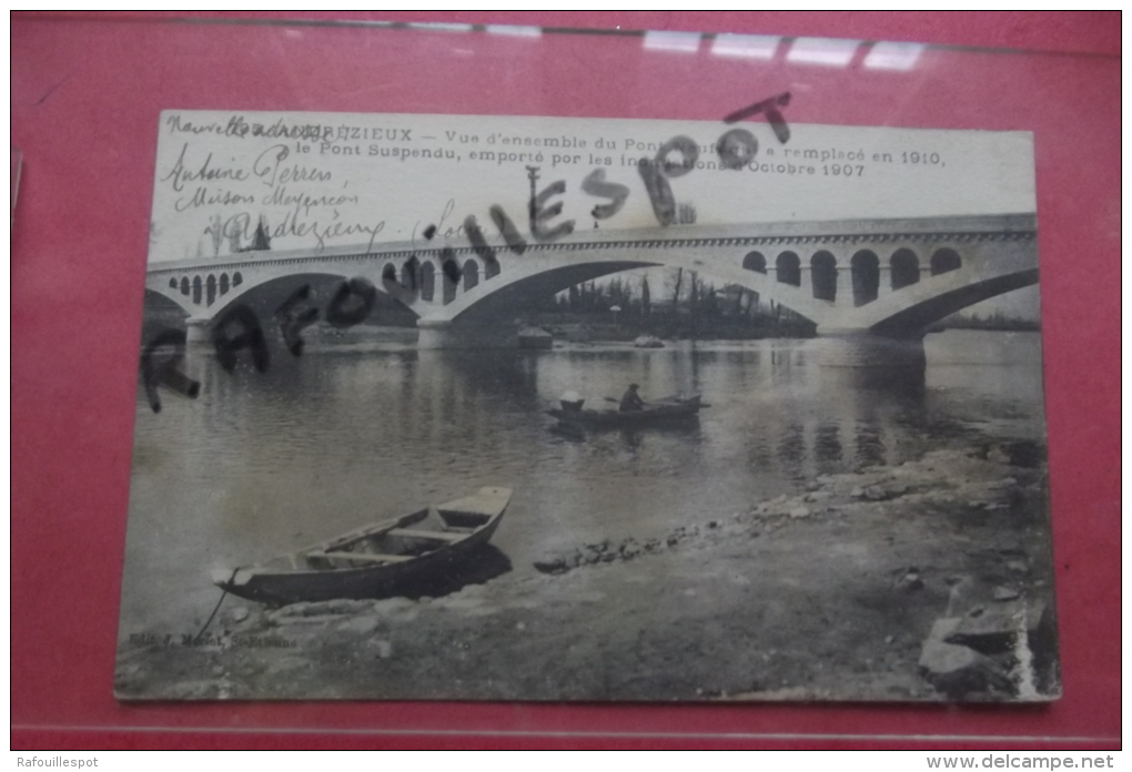 Cp  Andrezieux Vue D'ensemble Du Pont Neuf - Andrézieux-Bouthéon