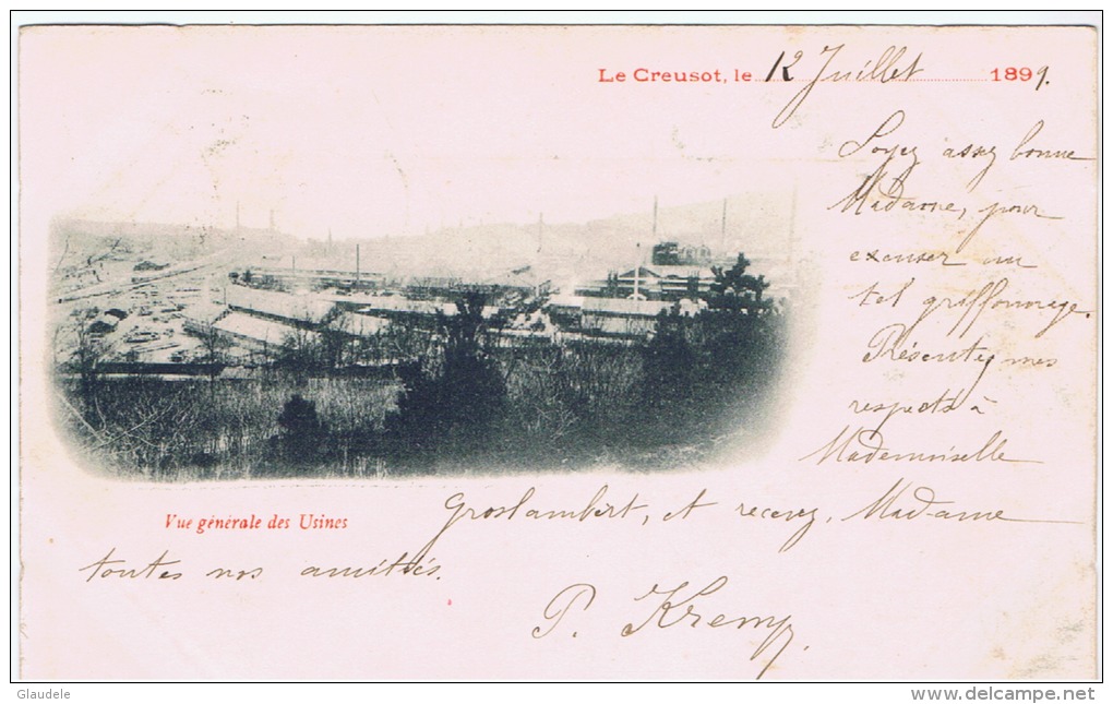 France:71:saone Et Loire. Le Creusot."vue Generale Des Usines"precurseur - Le Creusot