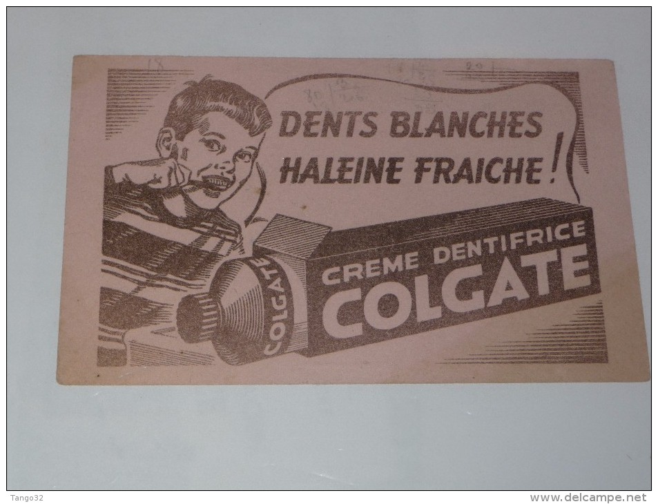 BUVARD Publicitaire  BLOTTING PAPER   Dentifrice Super Colgate - Parfums & Beauté