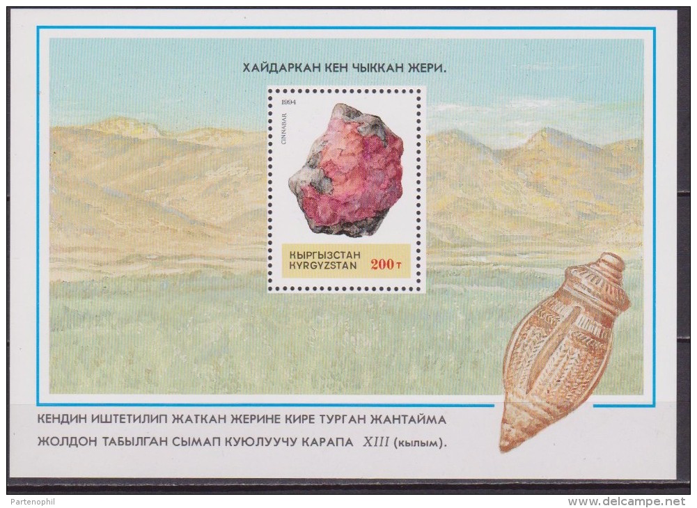 KIRGIKISTAN MINERALI - MINERALS KYRGYZSTAN 1994 Block - Minerali