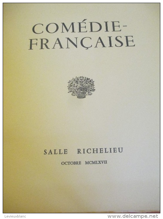 Programme/Comédie Française/Salle Richelieu / Soirée De Gala/ Cyrano De Bergerac/La Biosthétique///1967   PRO85 - Programmes