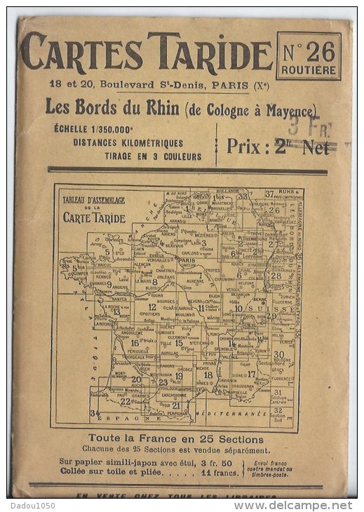 2 Cartes Taride Numéro 26 Et 27 - Cartes Routières