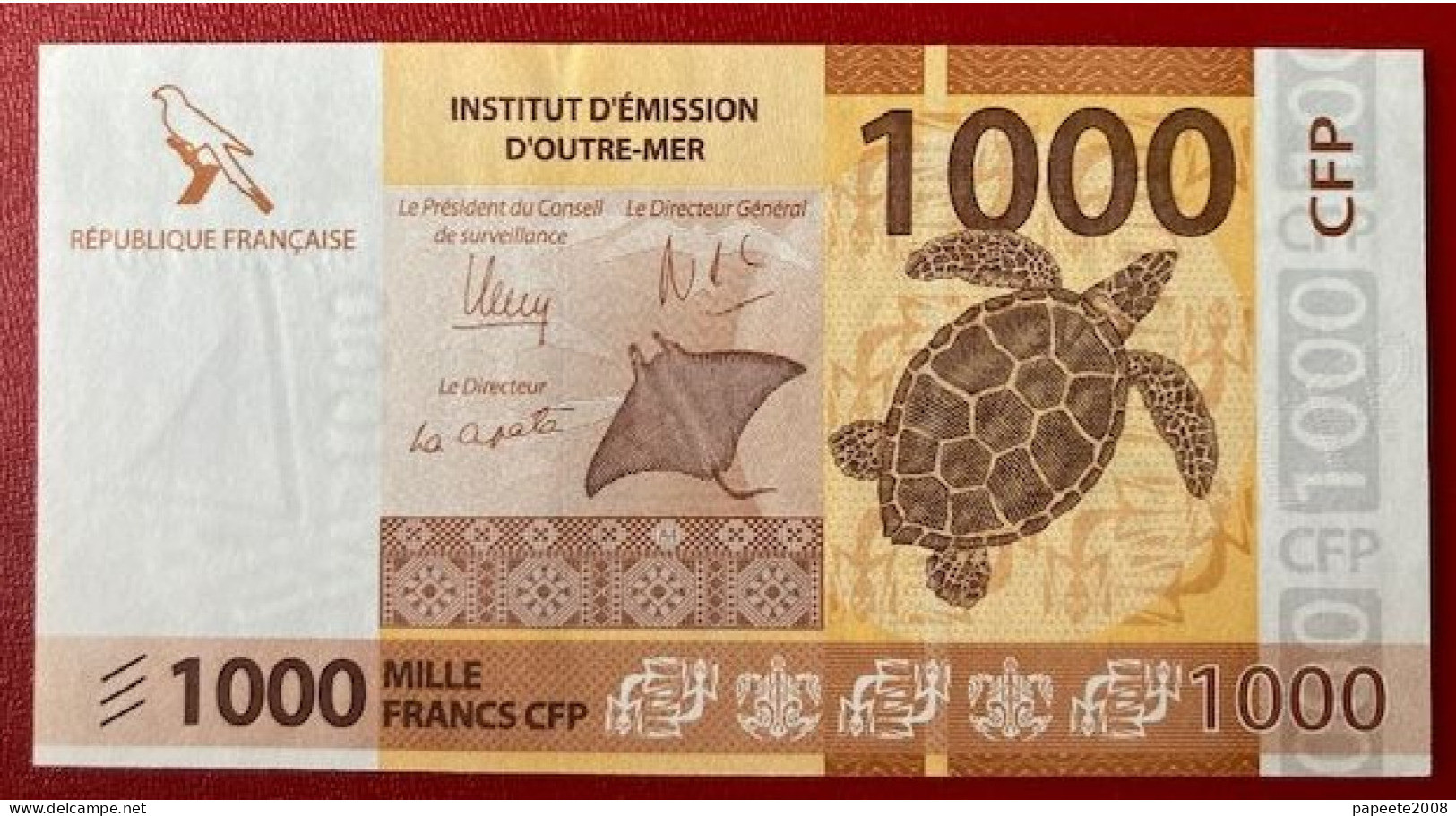 Polynésie Française - 1000 FCFP - 2014 - 1er Jeu De Signatures - Noyer-de Seze-La Cognata - Neuf  / Jamais Circulé - French Pacific Territories (1992-...)