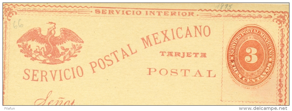 Mexico - approx 1890 - 3x 3 centavos Servicio Postal Mexicano - Carte Postale