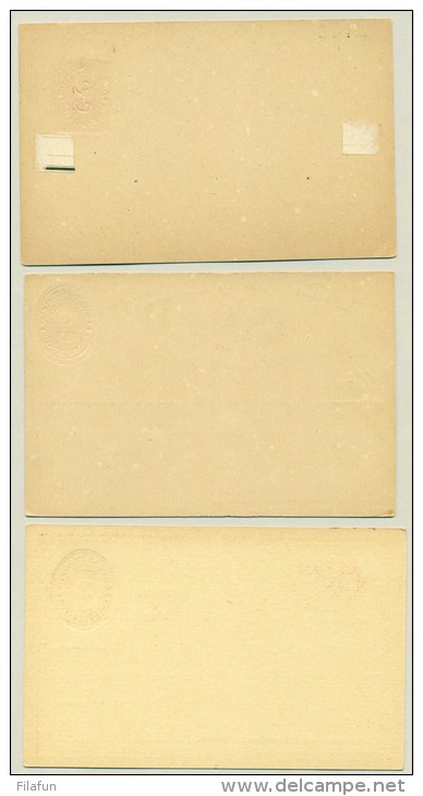 Mexico - approx 1890 - 3x 3 centavos Servicio Postal Mexicano - Carte Postale