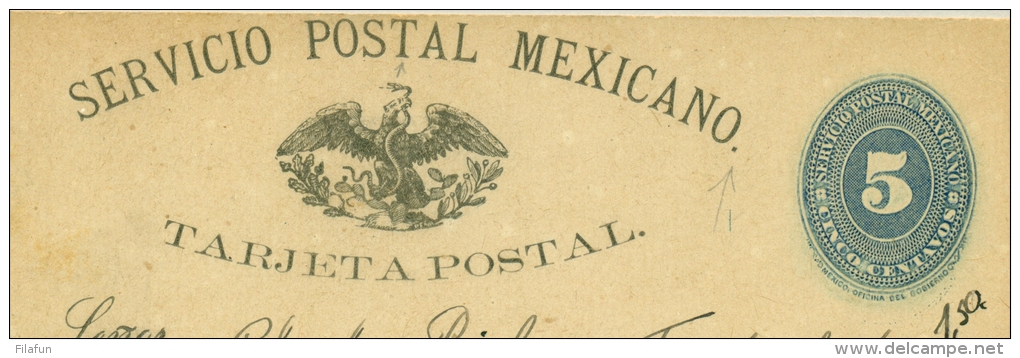 Mexico - Approx 1890 - 3x 5 Centavos Servicio Postal Mexicano - Carte Postale - Mexico
