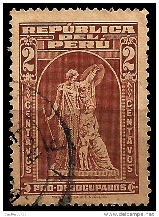 E)1951 PERU, PRO DESOCUPADOS, MONUMENT, STATUE, USED - Perù