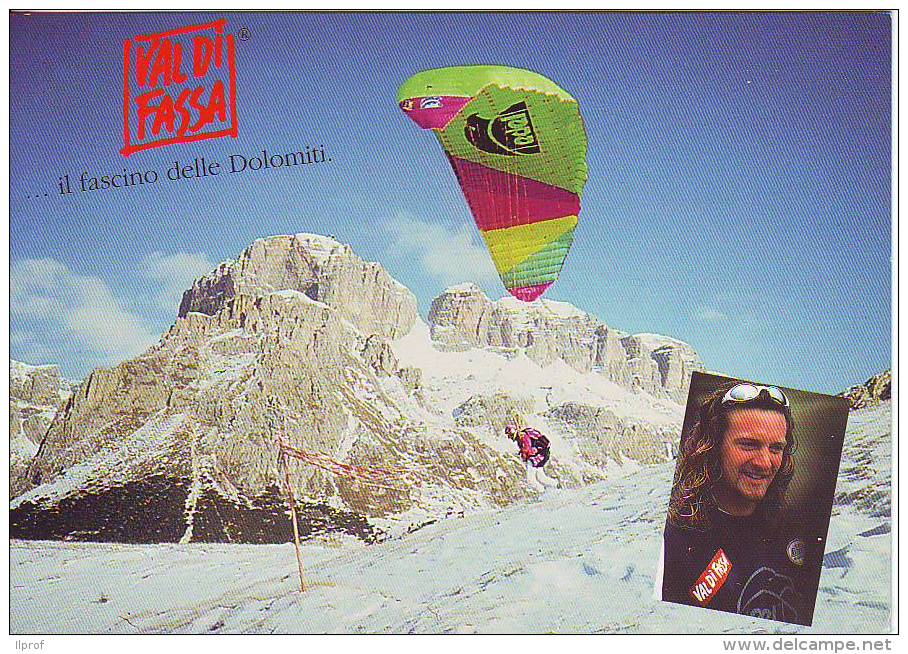 Parapendio Jimmy Pacher Campione Del Mondo Sulle Dolomiti Anni 90 - Parachutisme