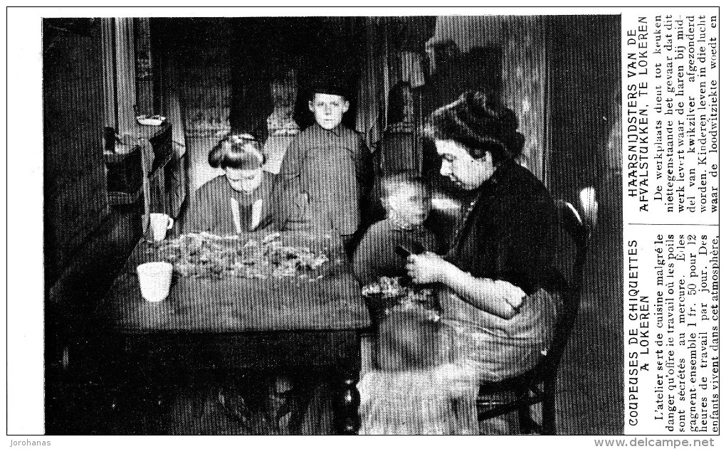 Lokeren - Haarsnijdsters Van De Afvalstukken - ( Tentoonstelling Van Den Huisarbeid 1910 Brussel ) - Lokeren