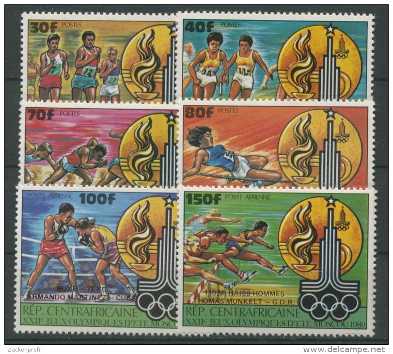 Zentralafrikanische Republik 1981 Olympiade Moskau 726/31 Ab Postfrisch - Central African Republic