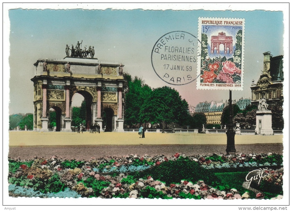 France // Carte Maximum // / Floralies Parisiennes - 1950-1959