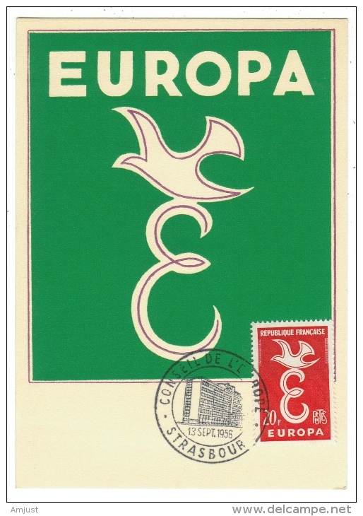 France // Carte Maximum // / Europa 1958 - 1950-1959