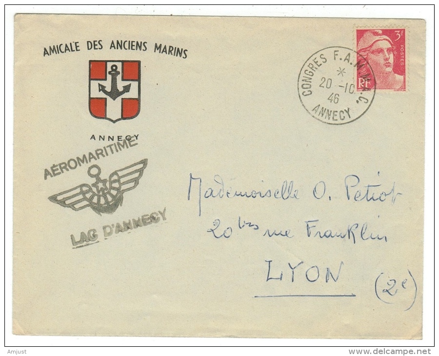 France // Variétés Et Curiosité // / Aéeomaritime, Amicales Des Anciens Marins Annecy - Storia Postale