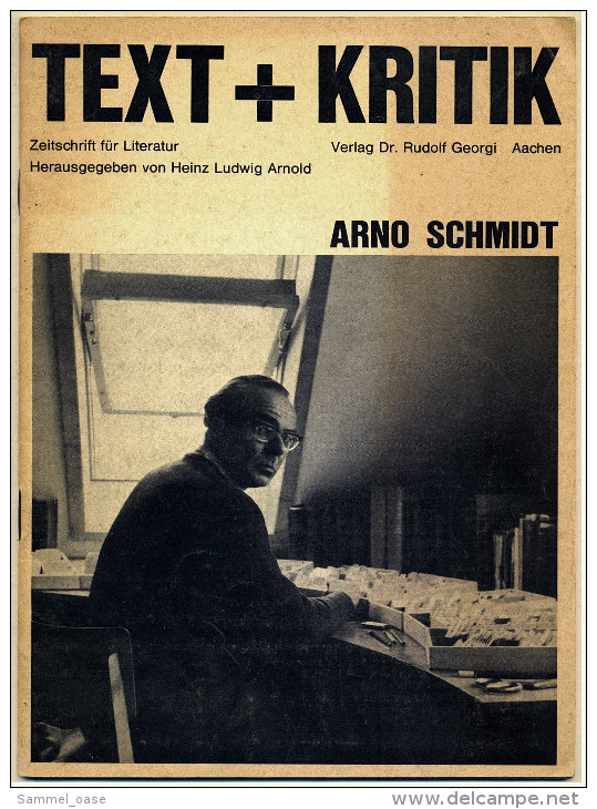 Arno Schmidt  -  Text U. Kritik Nr. 20  -  Zeitschrift Für Literatur  -  Mai 1968 - Biografieën & Memoires