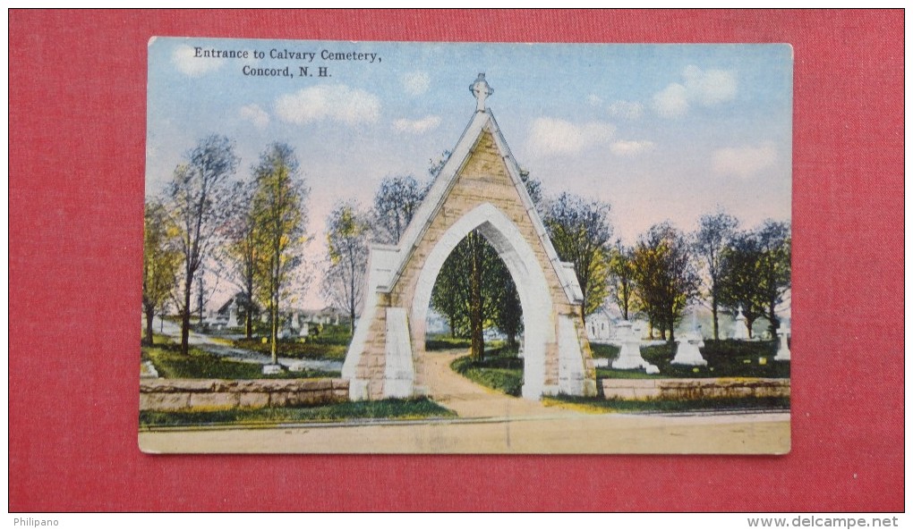 - New Hampshire> Concord  Entrance To Calvary Cemetery   =====2131 - Concord