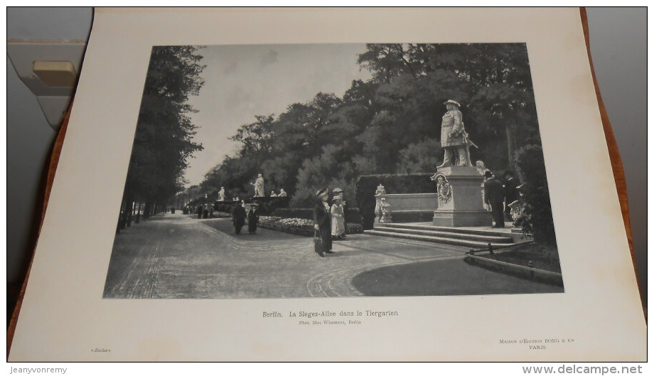 Allemagne. Berlin. La Sieges Allée Dans Le Tiergarten. Photogravure. 1914. - Dierentuin