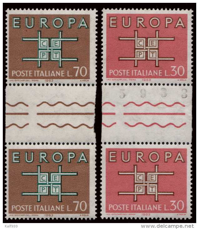 ~~~ Italie Europa CEPT 1963 - Gutter Pair - Pont - Mi. 1149/1150 ZS ** MNH ~~~ - 1961-70: Ungebraucht