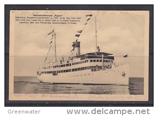 Germany 1927 Salonschnelldampfer Rugard  Postcard Ca 14 Aug 1927 Sassnitz (26629) - Pommern