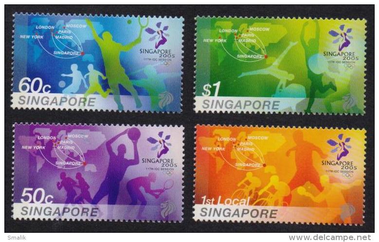 Singapore 2005 International Olympic Committee, Table Tennis, Badminton Etc MNH - Singapore (1959-...)