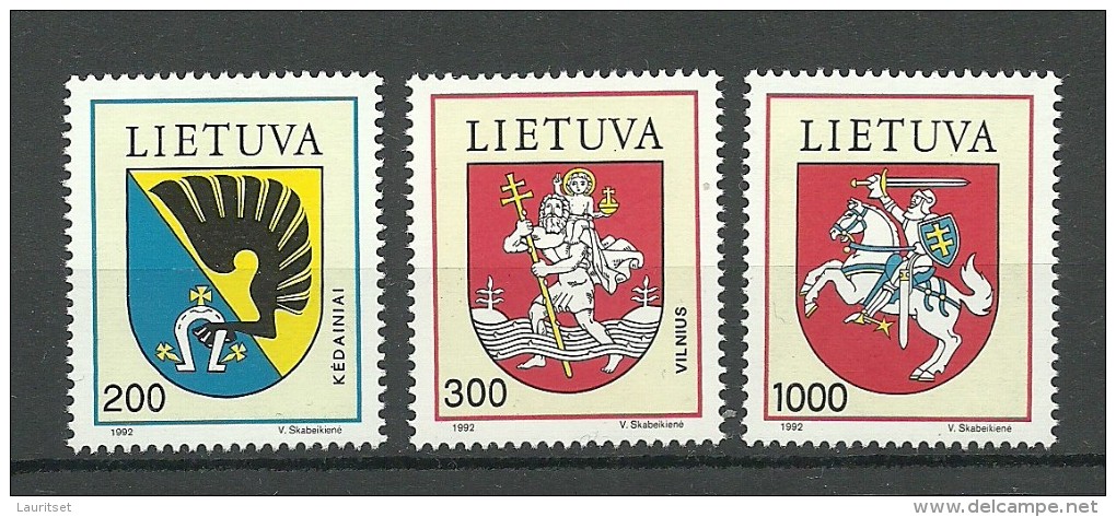 LITAUEN Lithuania 1992 Michel 505 - 507 MNH - Briefmarken