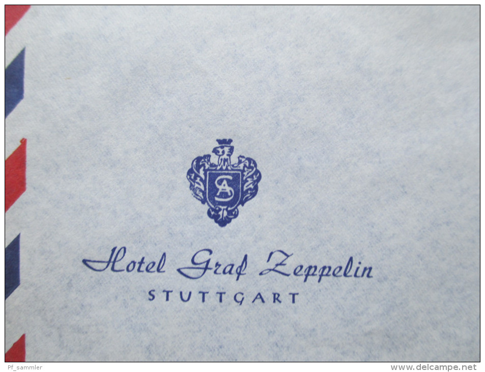 Luftpostumschlag Hotel Graf Zeppelin Stuttgart. Sehr Guter Zustand! - Zeppelin