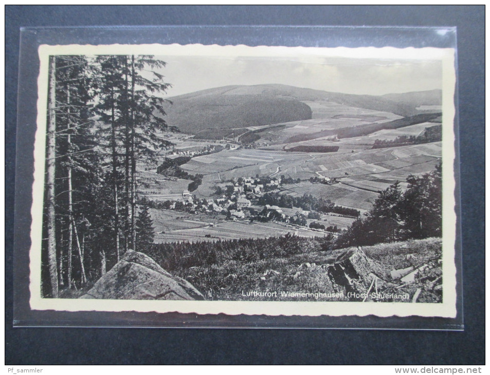 AK / Echtfoto 1935 Luftkurort Wiemeringhausen. Landpoststempel über Bestwig Kreis Meschede - Meschede