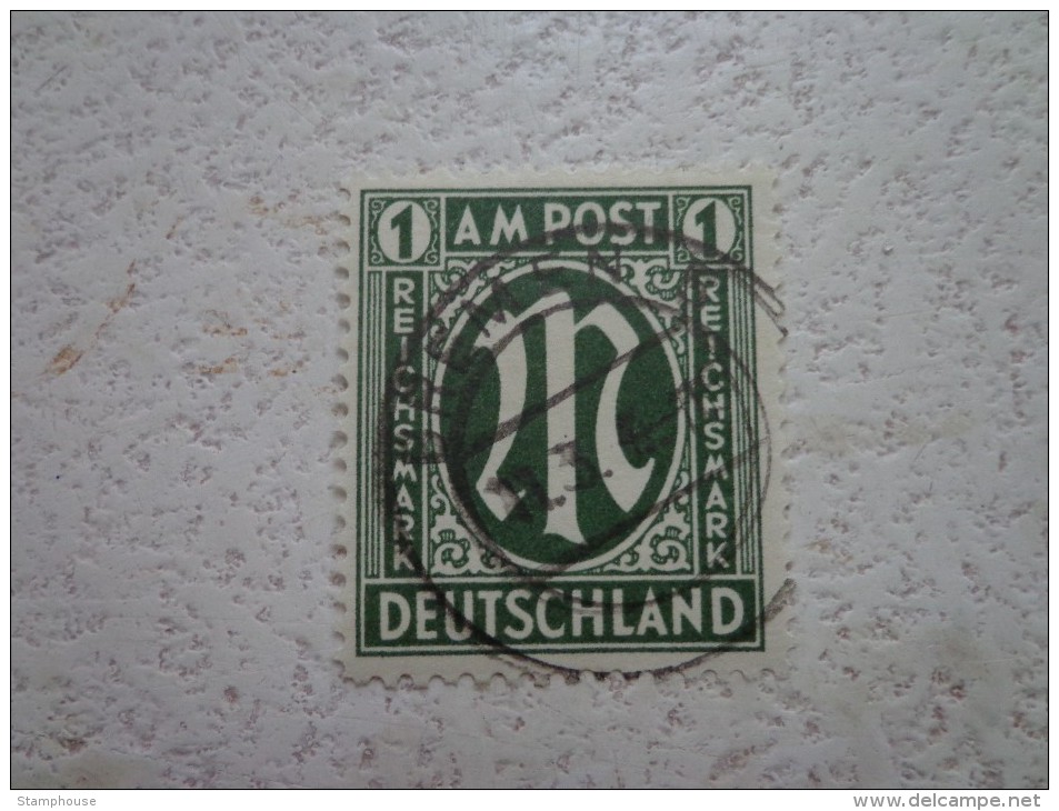 Duitsland-Germany 1945 1 RM Gebruikt Clear Cancel Cv 650 Euro - Other & Unclassified