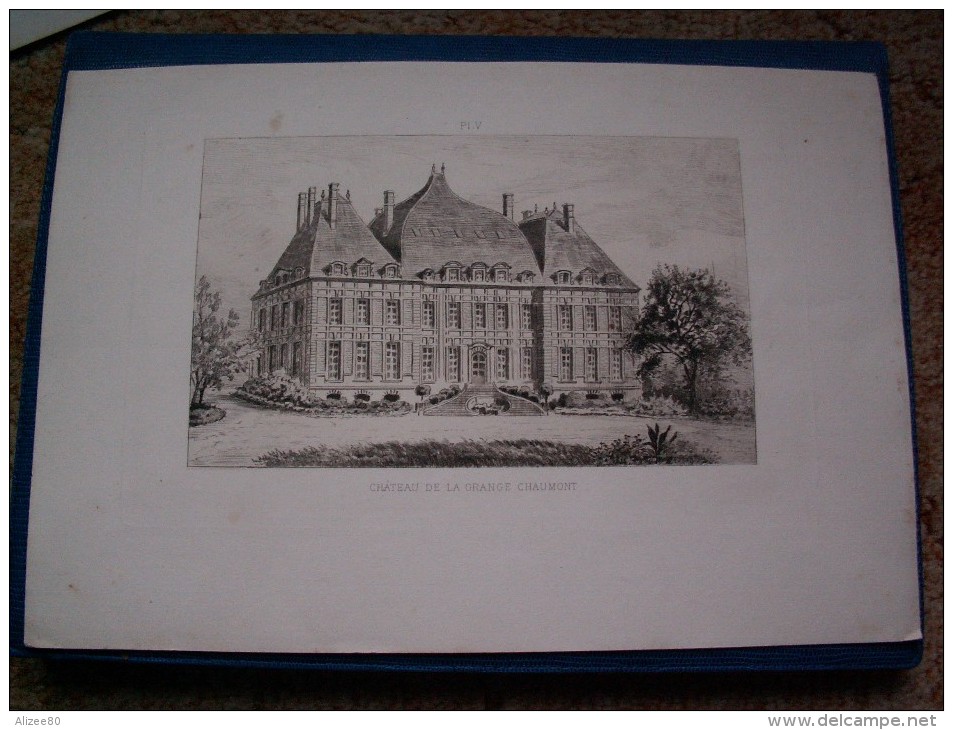 ""  ESTAMPE   CHATEAU  DE  LA  GRANGE  CHAUMONT   //  J. BOUSSARD  -  DE  KERSERS  "" - Altri & Non Classificati