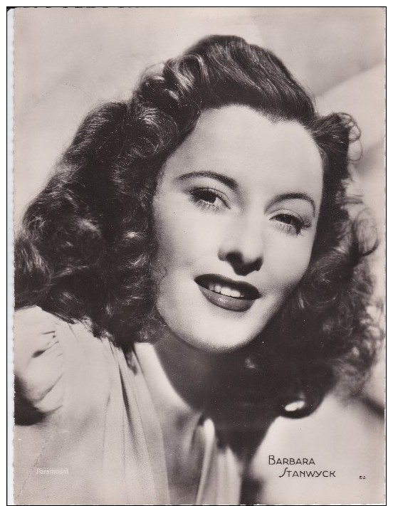 Photo 17 X 23 Cm.Barbara Stanwyck.Chocolaterie Clovis. - Personas Identificadas