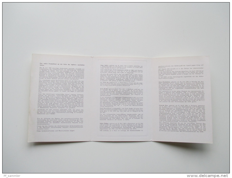 DDR 1966 Sonderkarten Solidaridad Pasaremos. 6 Karten. Freiheitskampf. Komitee Der Antifaschistischen Widerstandskämpfer - Cartas & Documentos