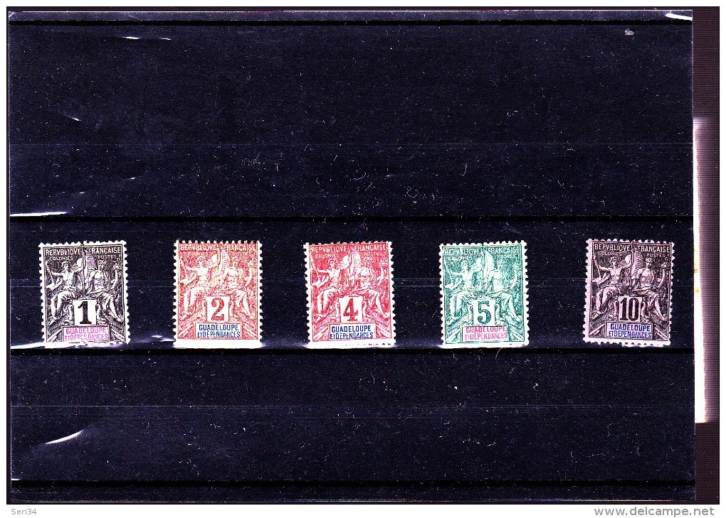 GUADELOUPE : Y&T :  27* à 31* - Unused Stamps