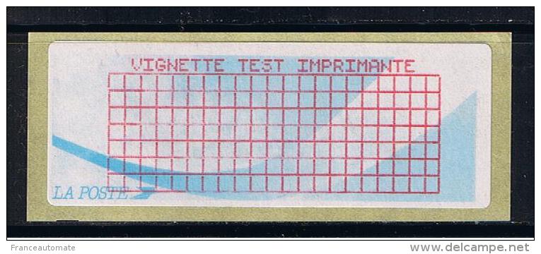 ATM, LSA, CROUZET, COMETE, VIGNETTE  GRILLE DE TEST IMPRIMANTE - 1981-84 Types « LS » & « LSA » (prototypes)